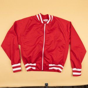 Vintage Bike Track Jacket Red White Small